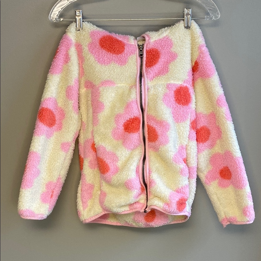 Hanna Andersson Pink and Cream Floral Kids Jacket